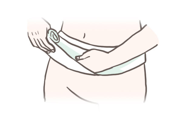 腹帯の巻き方4